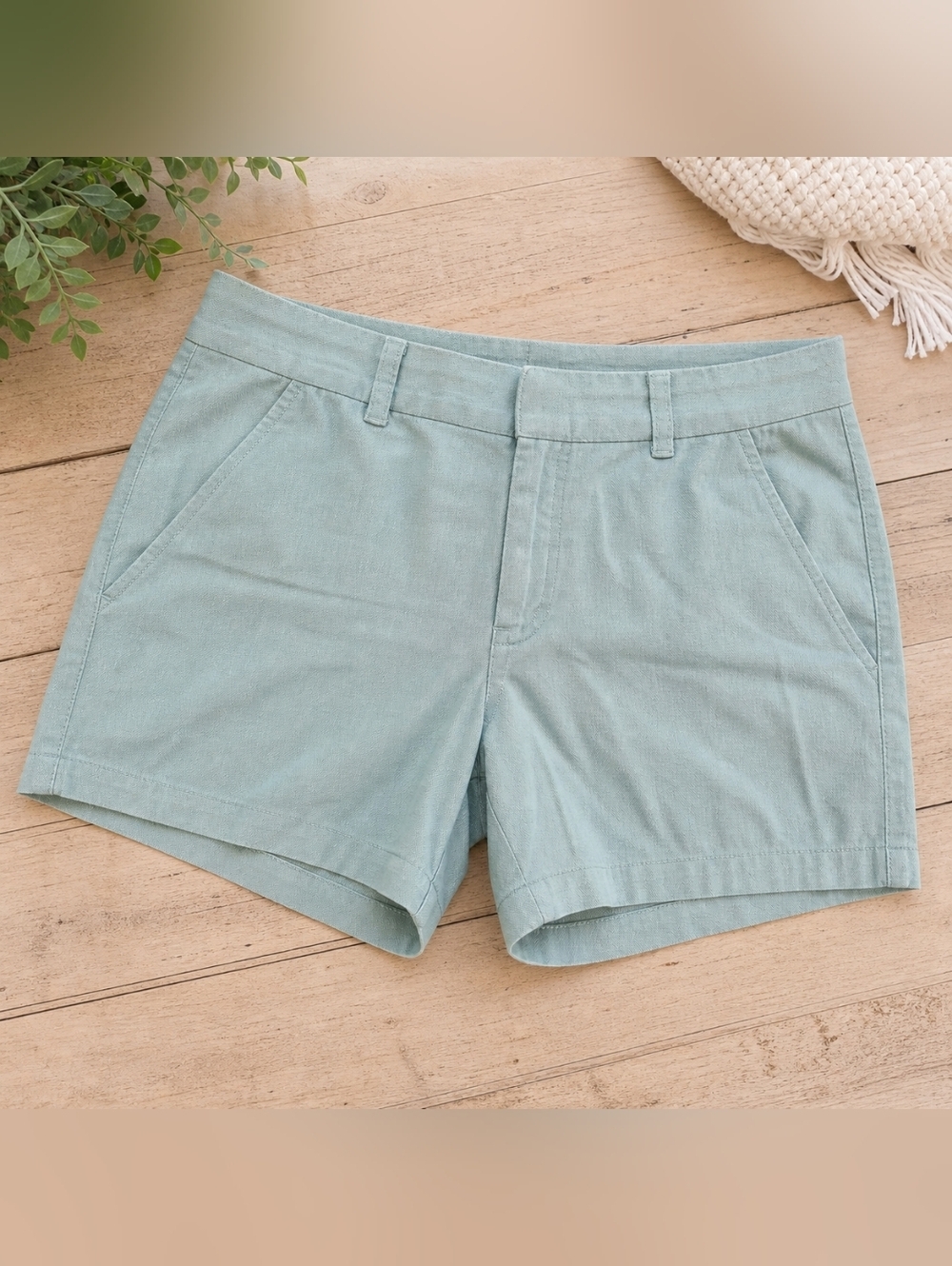 J.Crew Chino Shorts Women’s Size 14 Light Blue Cotton Casual